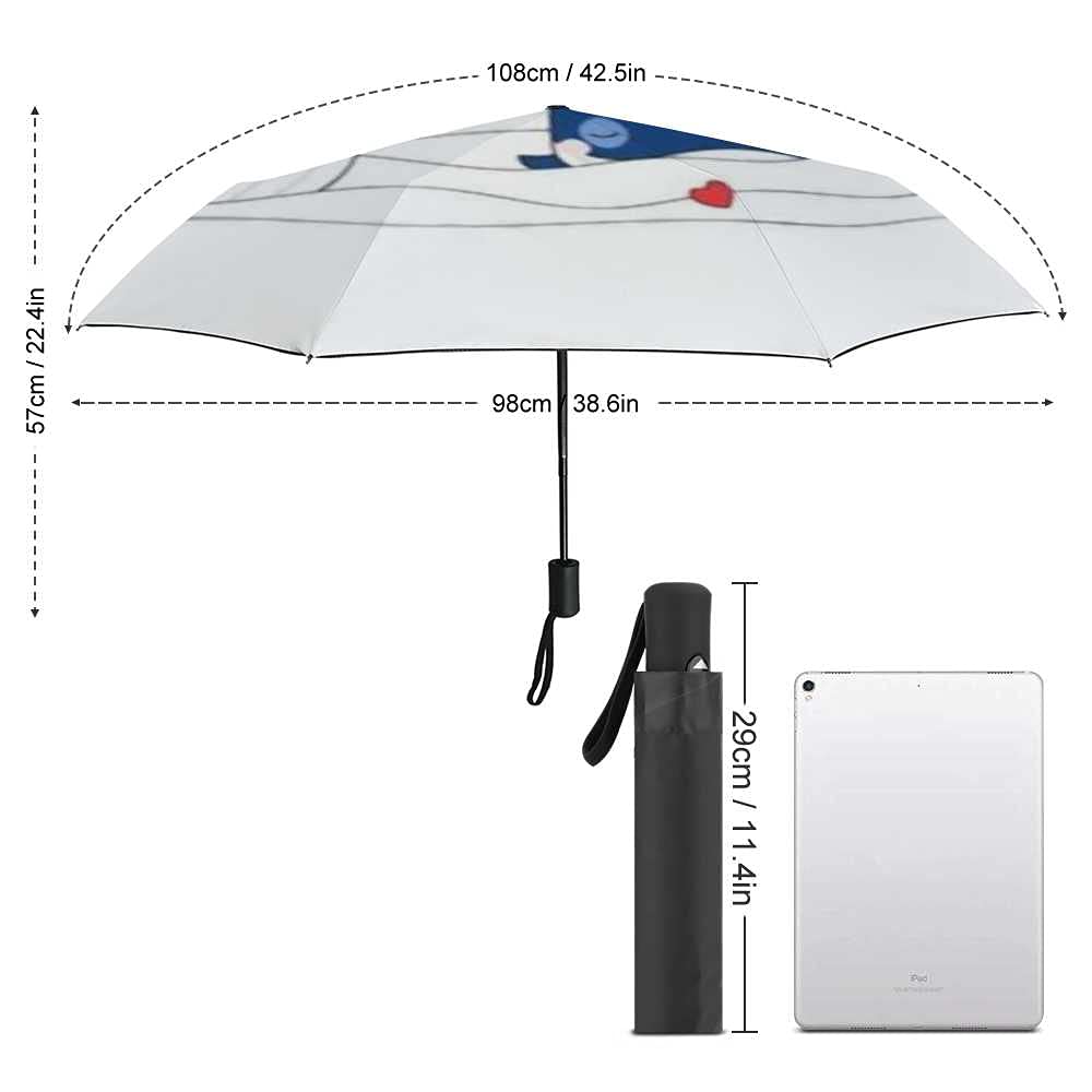 Windproof Travel Umbrella - Compact Automatic Open/Close Folding Rain Umbrella for Men & Women - Lightweight Golf Umbrella with Translucent Design - Perfect for Commuting, Travel & Outdoor Activities