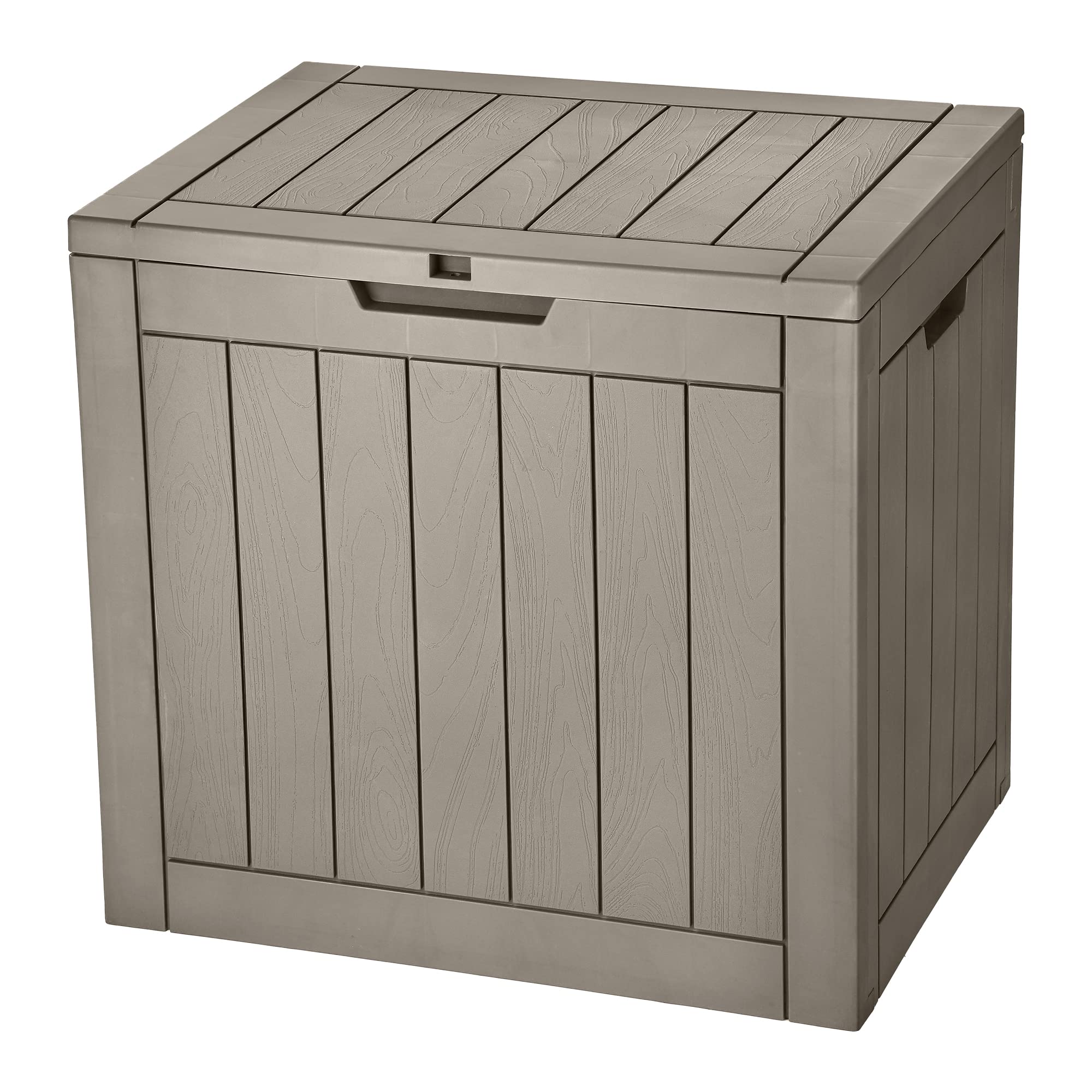 YITAHOME 30 Gallon Waterproof Resin Deck Storage Box with Lockable Lid - Outdoor Patio Furniture Cushion Organizer, Pool Accessories & Garden Tool Storage Container (Brown) - Perfect for Backyard, Poolside & Garden Organization