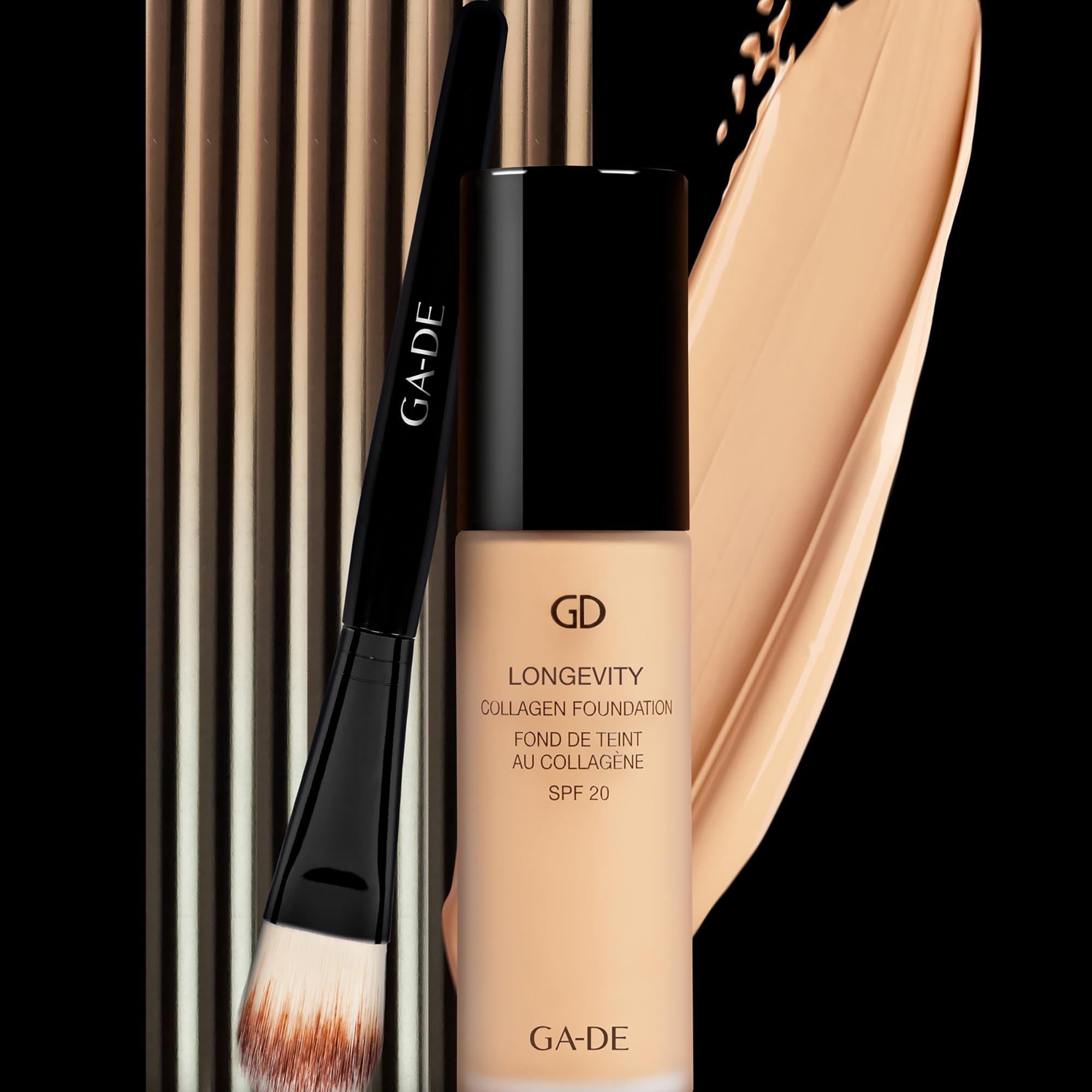 GA-DE Longevity Collagen Foundation 503 - SPF Face Makeup with Hydrating & Firming Benefits - Full Coverage Matte Finish Foundation - 1 oz - Perfect for Daily Wear & Special Occasions