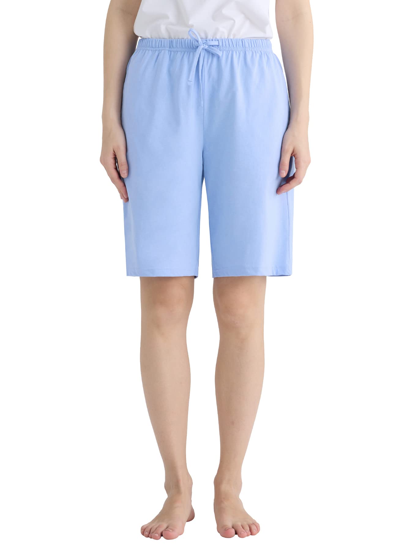 Latuza Women's Cotton Pajama Shorts - Soft Bermuda Sleep Shorts for Summer Nights & Lounge Wear - Comfortable Sleepwear for Women