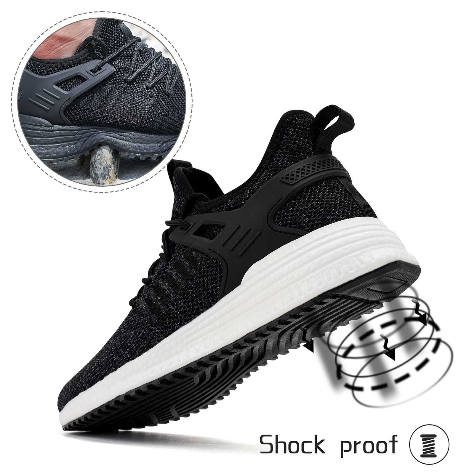 SDolphin Men's Running Shoes - Lightweight Breathable Sneakers for Tennis, Workout, Walking & Gym | Non-Slip Rubber Sole | Comfortable Athletic Shoes for Men | Perfect for Jogging, Training & Daily Wear