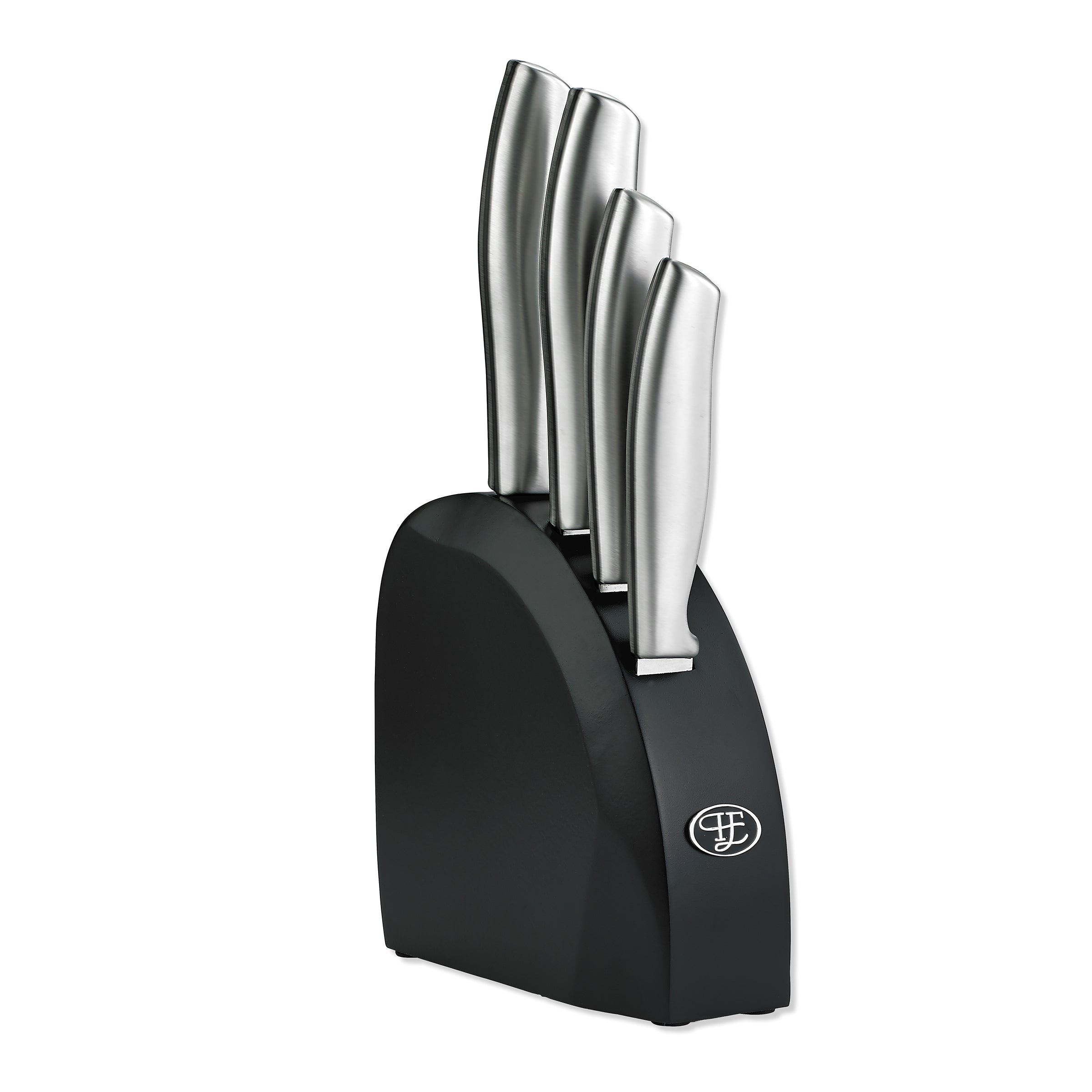 Premium Kobe 5-Piece Stainless Steel Knife Block Set - Chef Knife, Utility Knife, Paring Knife, Steak Knives - Perfect for Home Kitchen, Cooking & Gift Giving