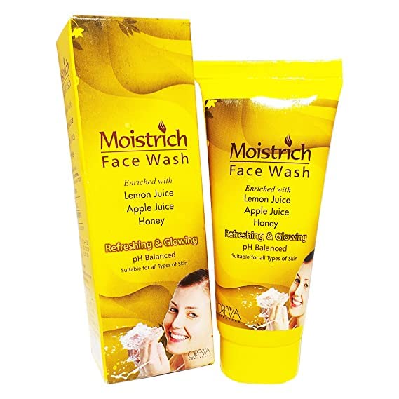 Moistrich Skin Refreshing & Brightening Face Wash 60g with Neem & Aloe Vera - Gentle Cleanser for Acne-Prone & Sensitive Skin | Daily Skincare Routine for Glowing Complexion