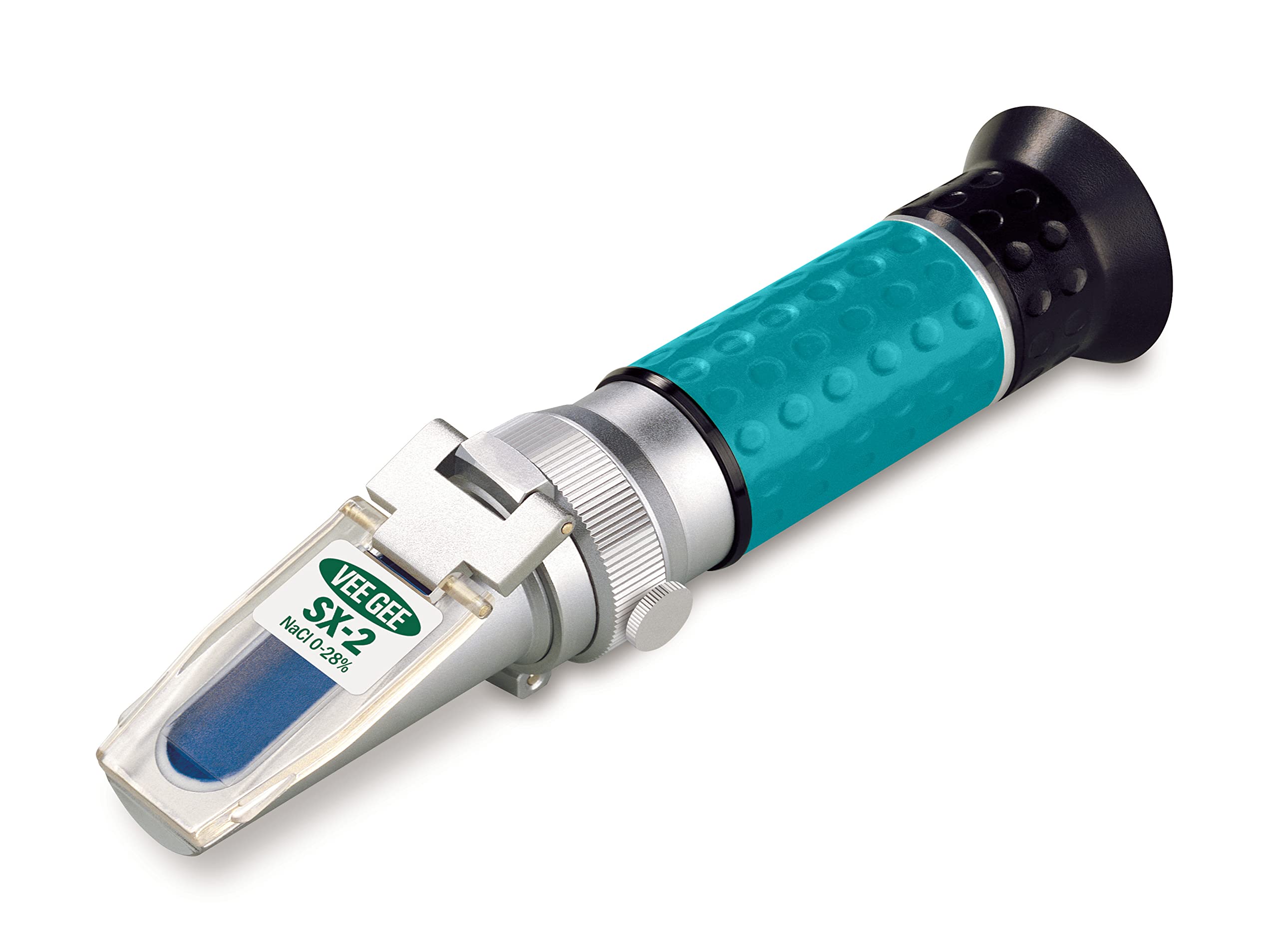 Vee Gee Scientific SX-2 Handheld Refractometer - NaCl Scale 0-28% Range, ±0.2% Accuracy, 0.2% Resolution - Ideal for Food Processing, Brewing & Marine Water Testing