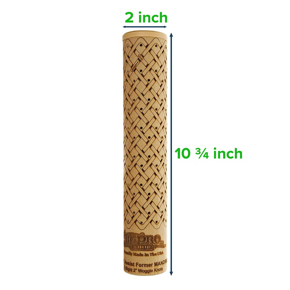 Easy Assist Mandrels - Professional Knot Tying Tool with Pins & Rubber Bands (2 Inch, 9 Bight) - Perfect for Paracord Bracelets, Survival Gear & DIY Crafts