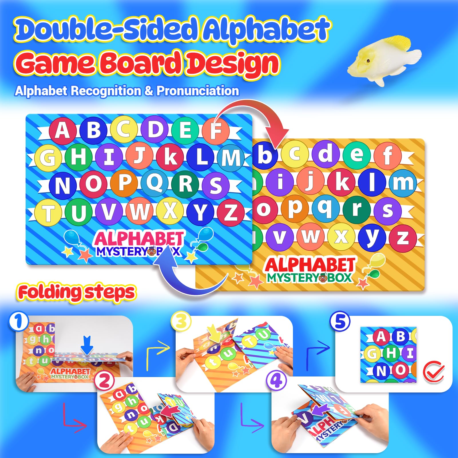 Montessori Alphabet Mystery Box - Letters Matching Game Learning Toys for Toddlers Ages 2-7 | Educational Preschool Games for Kids | Perfect Easter Basket Stuffers & Birthday Gifts for Boys and Girls | Great for Homeschooling, Classroom Activities & Early Childhood Development