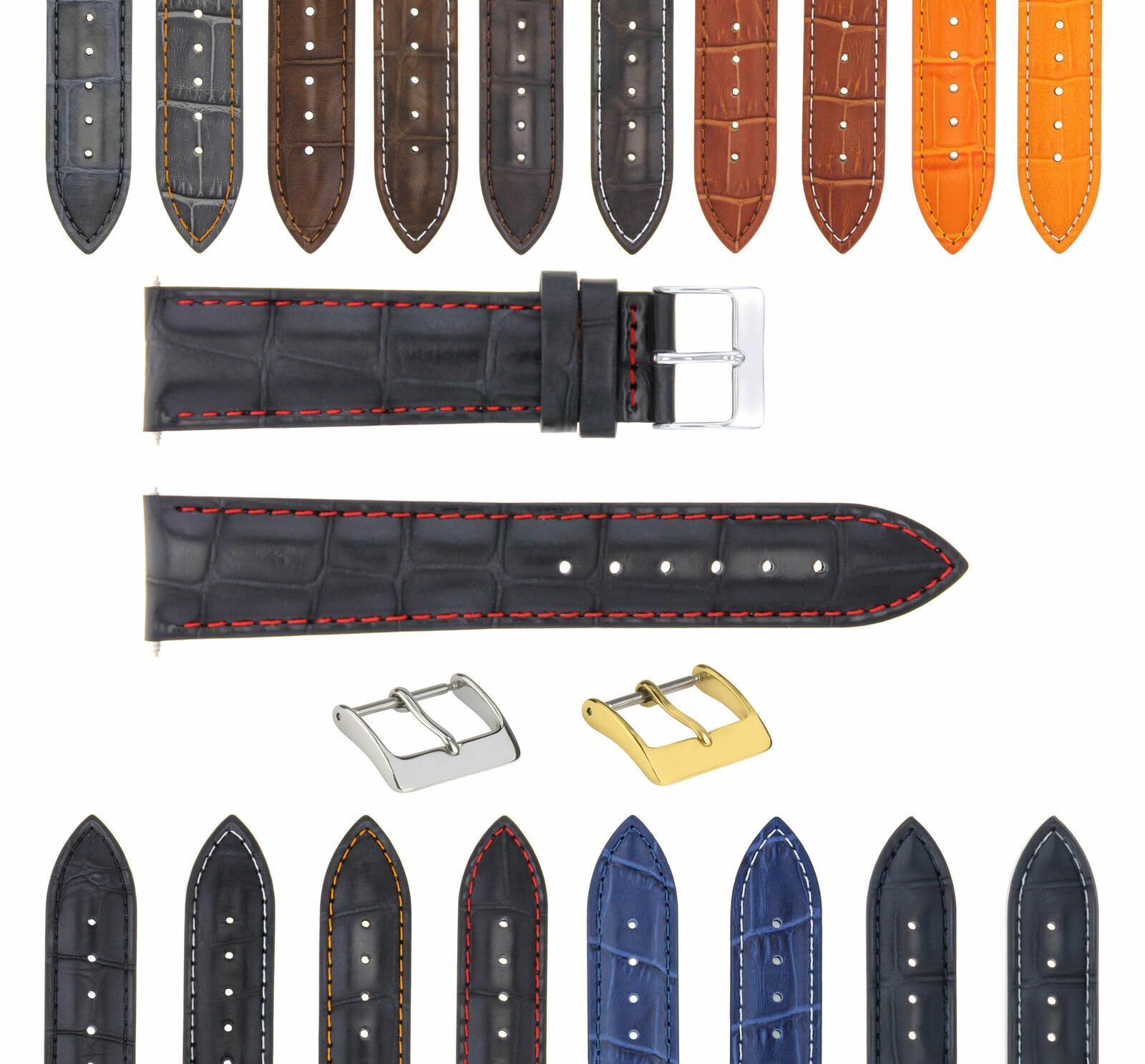 23mm Genuine Leather Watch Band Replacement Strap for Citizen Eco-Drive - Durable Comfortable Watch Accessory for Men & Women - Perfect for Business, Casual & Everyday Wear