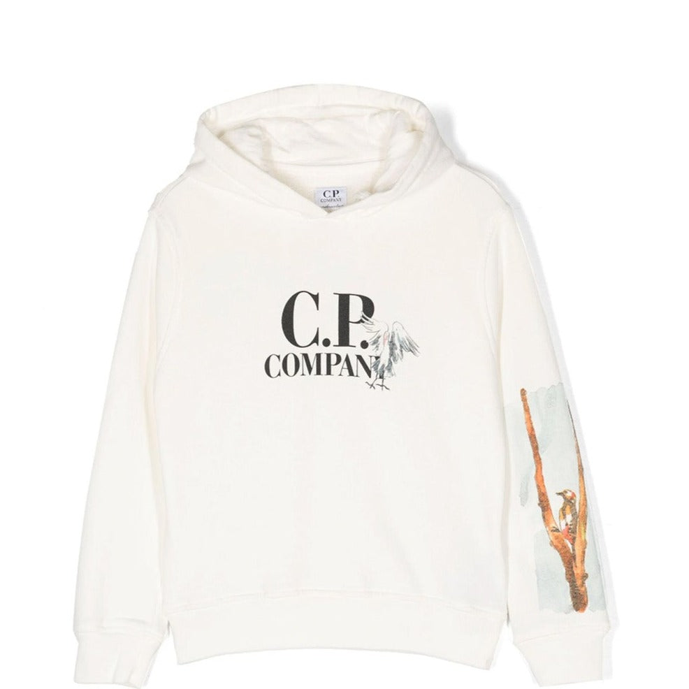 CP Company Kids Bird Logo Hoodie - Stylish & Comfortable Pullover for Boys & Girls - Perfect for School, Playdates & Outdoor Adventures