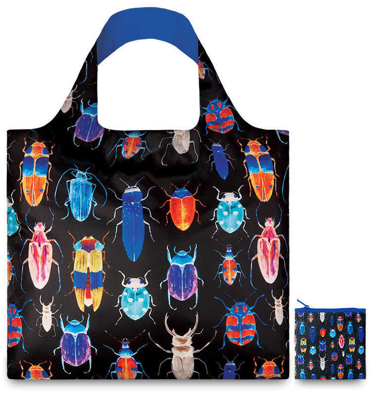 LOQI WILD Collection Eco-Friendly Reusable Tote Bag - Lightweight Foldable Shopping Bag for Groceries, Beach & Travel