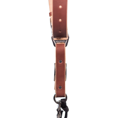 HoldFast Gear Money Maker Two Camera Harness with Silver Hardware – English Bridle & Chestnut (Medium) | Dual Camera Strap for Photographers | Perfect for Weddings, Events & Outdoor Photography