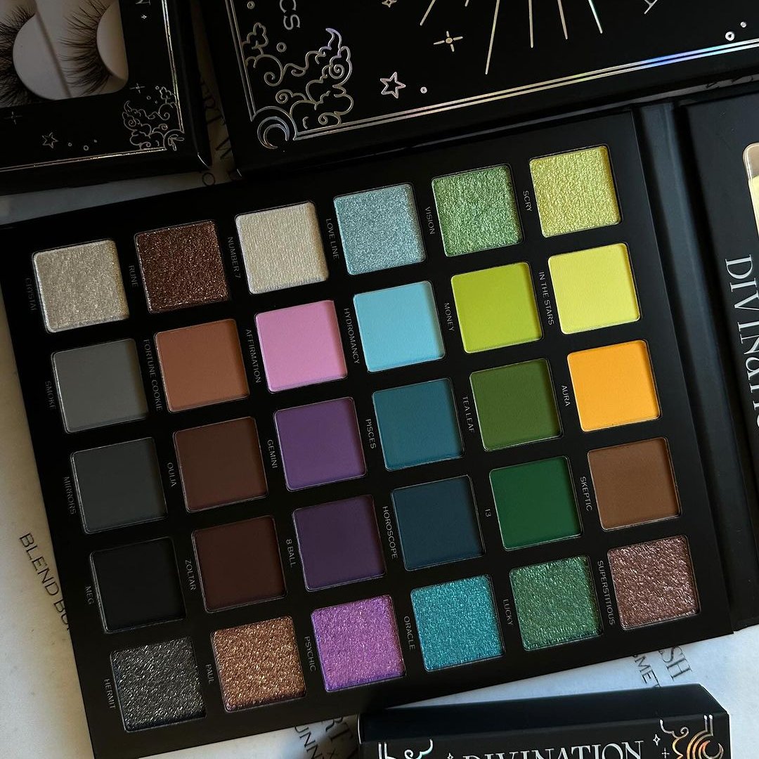 Divination Eyeshadow Palette - 12 Highly Pigmented Matte & Shimmer Shades for Stunning Eye Looks | Perfect for Halloween, Cosplay, and Mystic Makeup Artistry