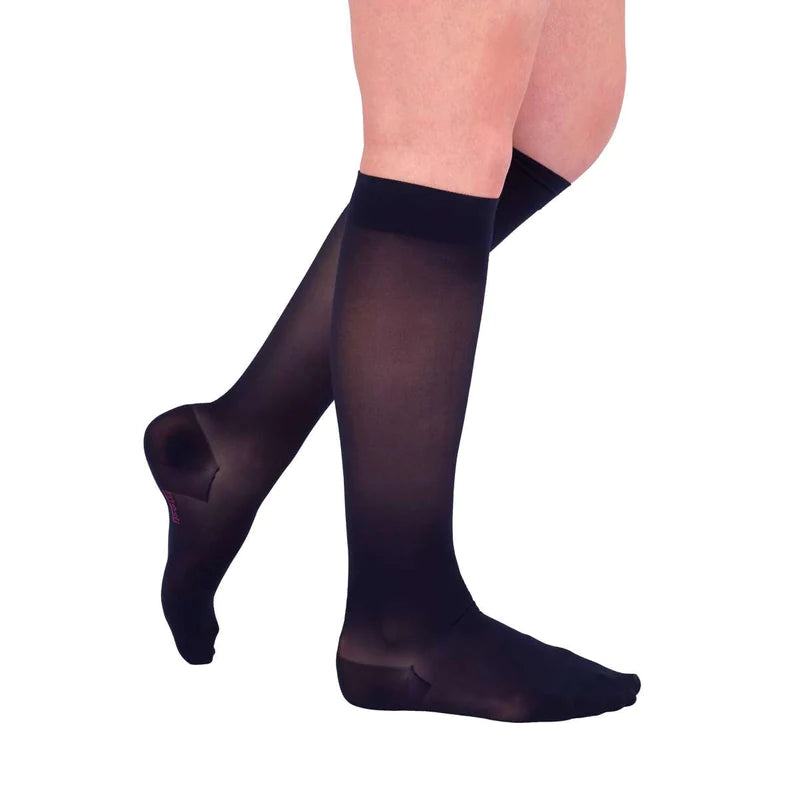 Medi Sheer & Soft 20-30mmHg Compression Socks for Women & Men - Closed Toe Calf Length Support Stockings - Ideal for Travel, Running, Nursing & Varicose Vein Relief