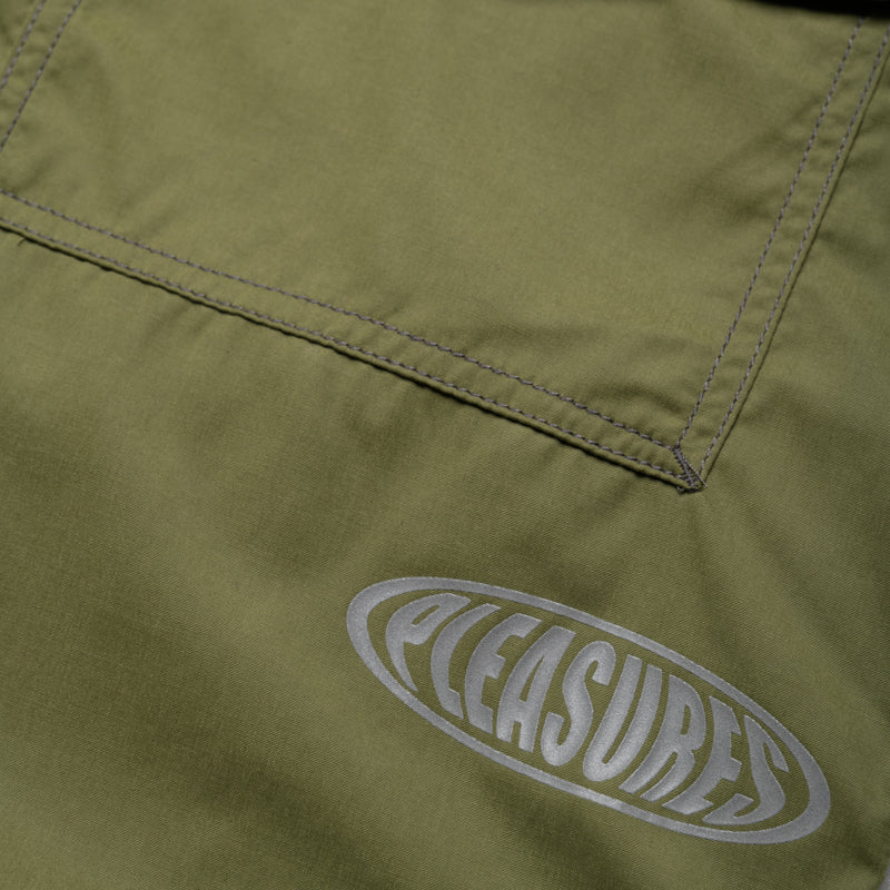 Pleasures Raider Cargo Shorts for Men - Olive Green Casual Streetwear | Perfect for Outdoor Activities, Hiking & Summer Fashion