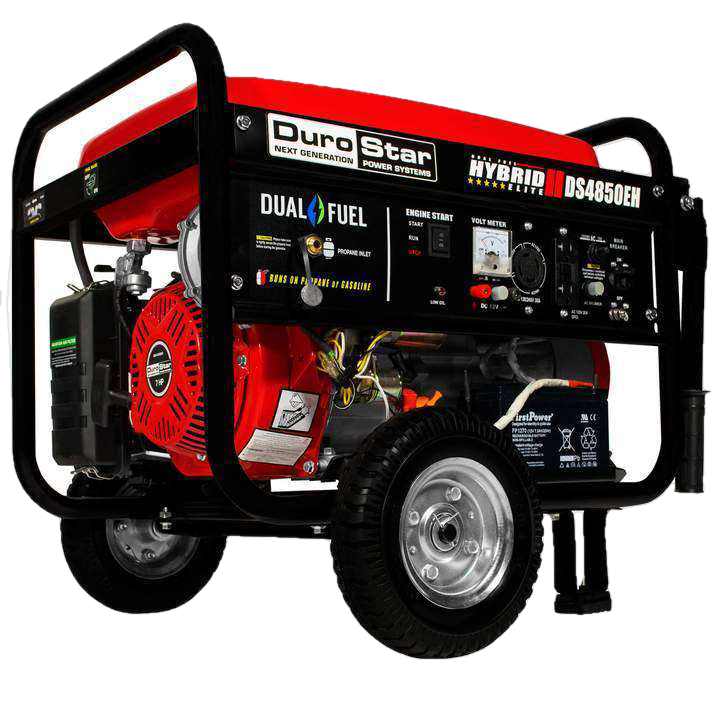 DuroStar DS4850EH 3850W/4850W Dual Fuel Portable Generator with Electric Start - Perfect for Home Backup Power, Camping & Outdoor Activities