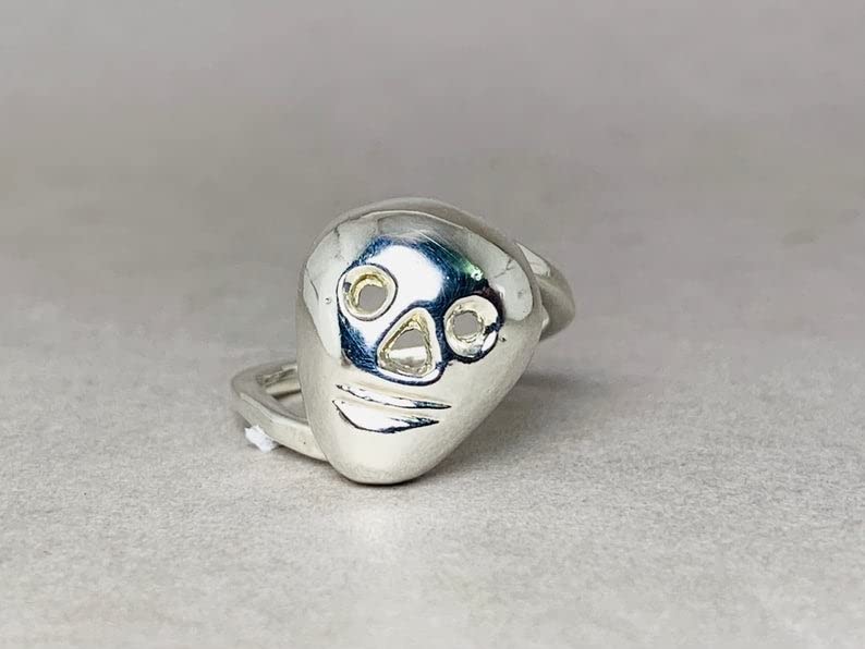 Gothic Skull Ring for Women - 925 Sterling Silver Handmade Jewelry - Unique Gothic Style Accessory for Halloween, Punk Fashion & Gift Giving