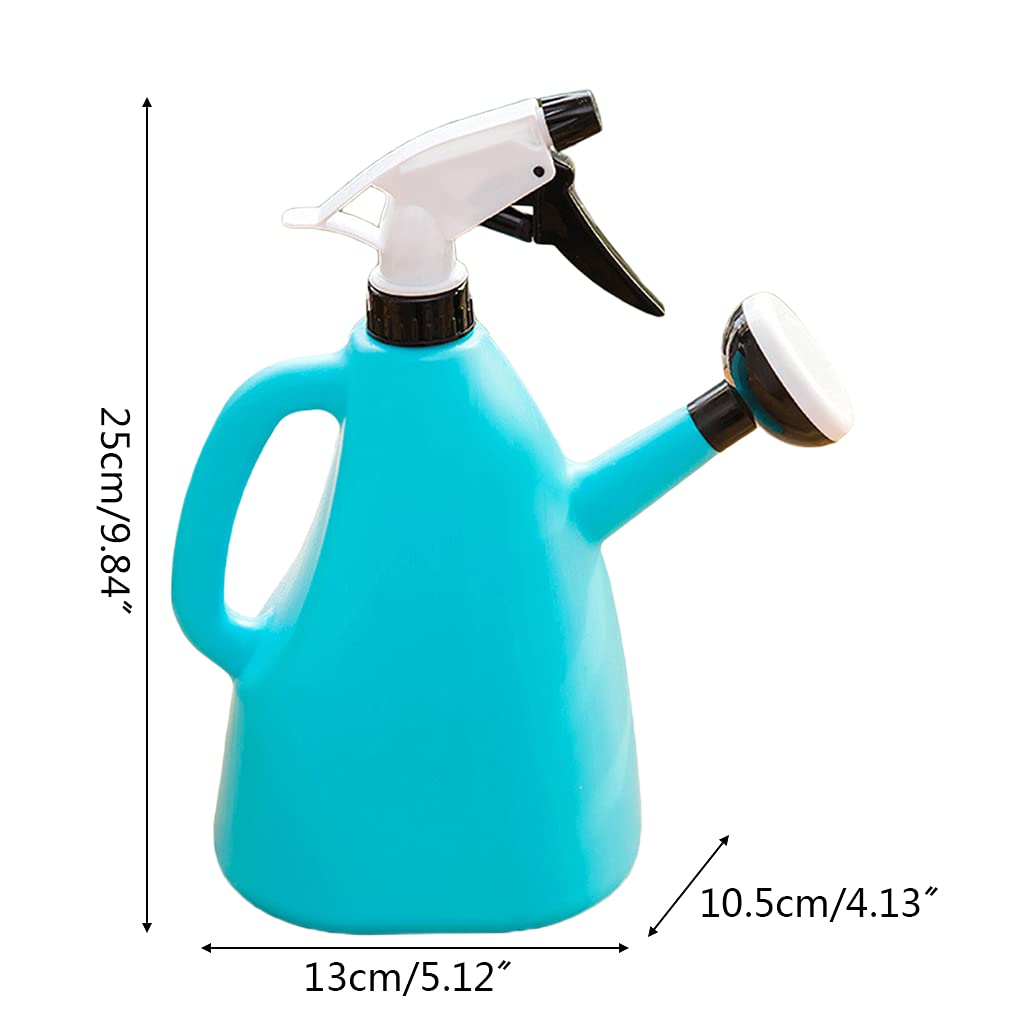Dual Purpose Press Watering Can - Large Capacity Garden Watering Can with Round Spout for Manual Irrigation, Portable Spray Bottle for Indoor/Outdoor Plants - Perfect for Flower Beds, Potted Plants & Lawn Care