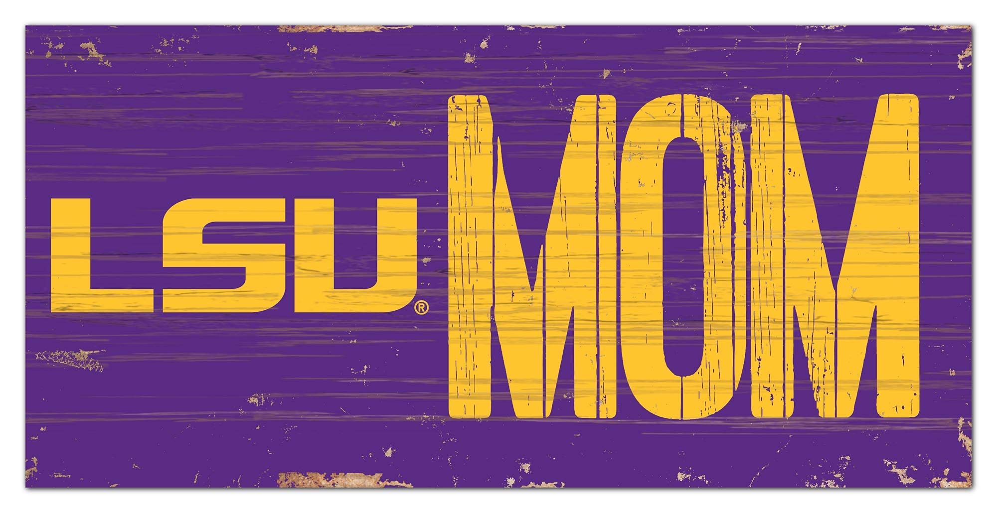 Fan Creations NCAA Mom Wood Sign - LSU Tigers Football Team Decor for Game Day, Tailgating & Home Office