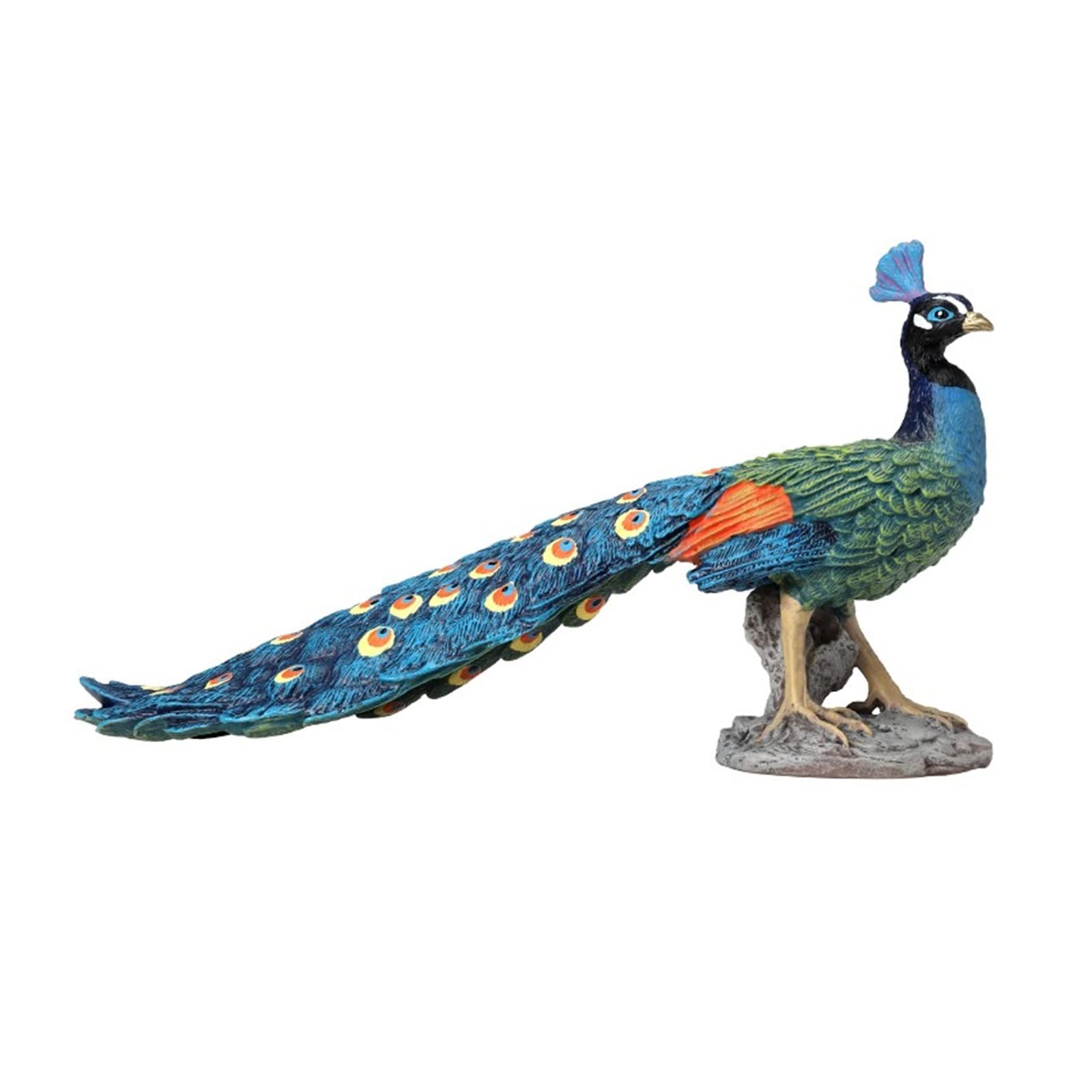 BELLAALONG Blue Peacock PVC Animal Toy - Realistic Jungle Animal Figure for Kids, Creative Home Decor & Playroom Decoration | Perfect for Birthday Gifts, Educational Play & Themed Party Decor