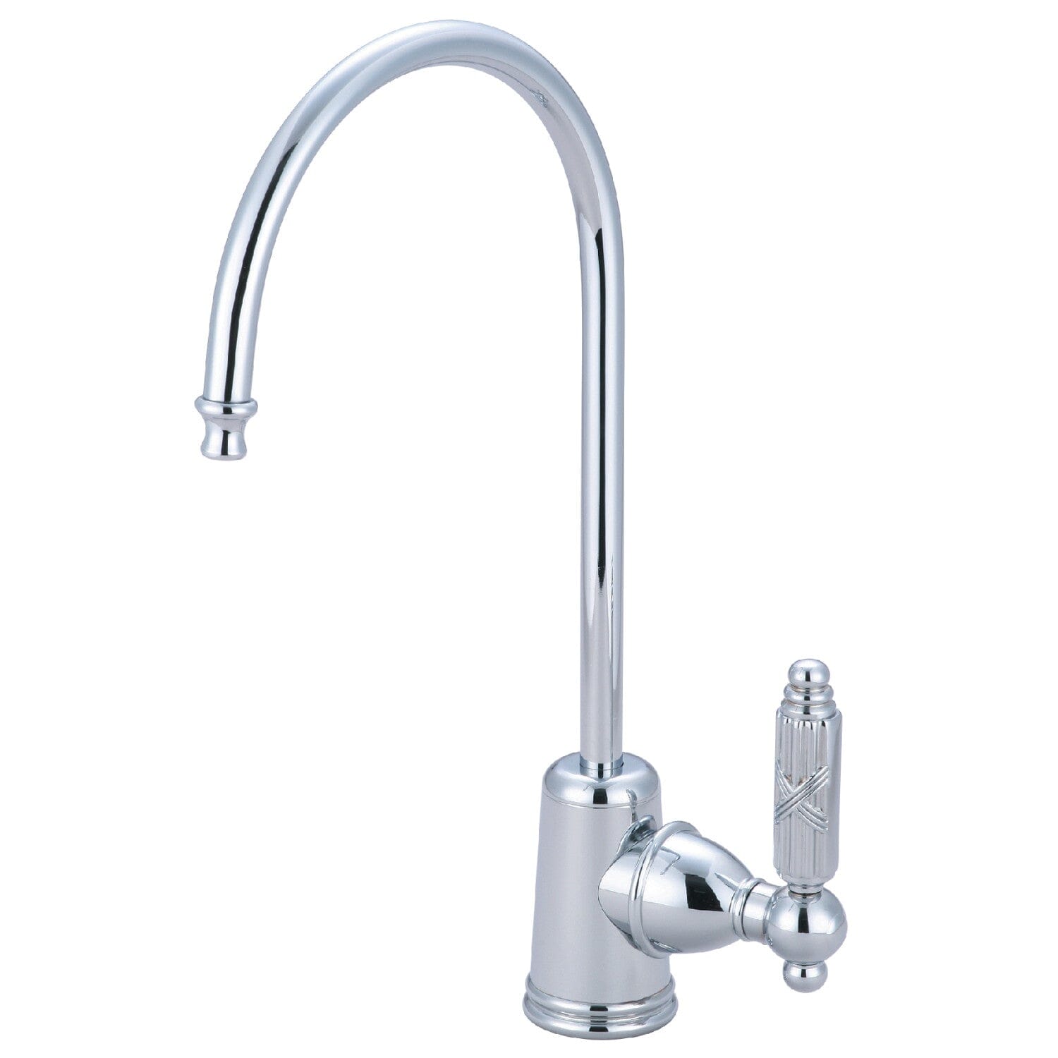 Premium Georgian Single Handle 1-Hole Deck Mount Water Filtration Faucet - Stainless Steel Drinking Water Filter Tap for Kitchen Sink, Countertop & Bar Use