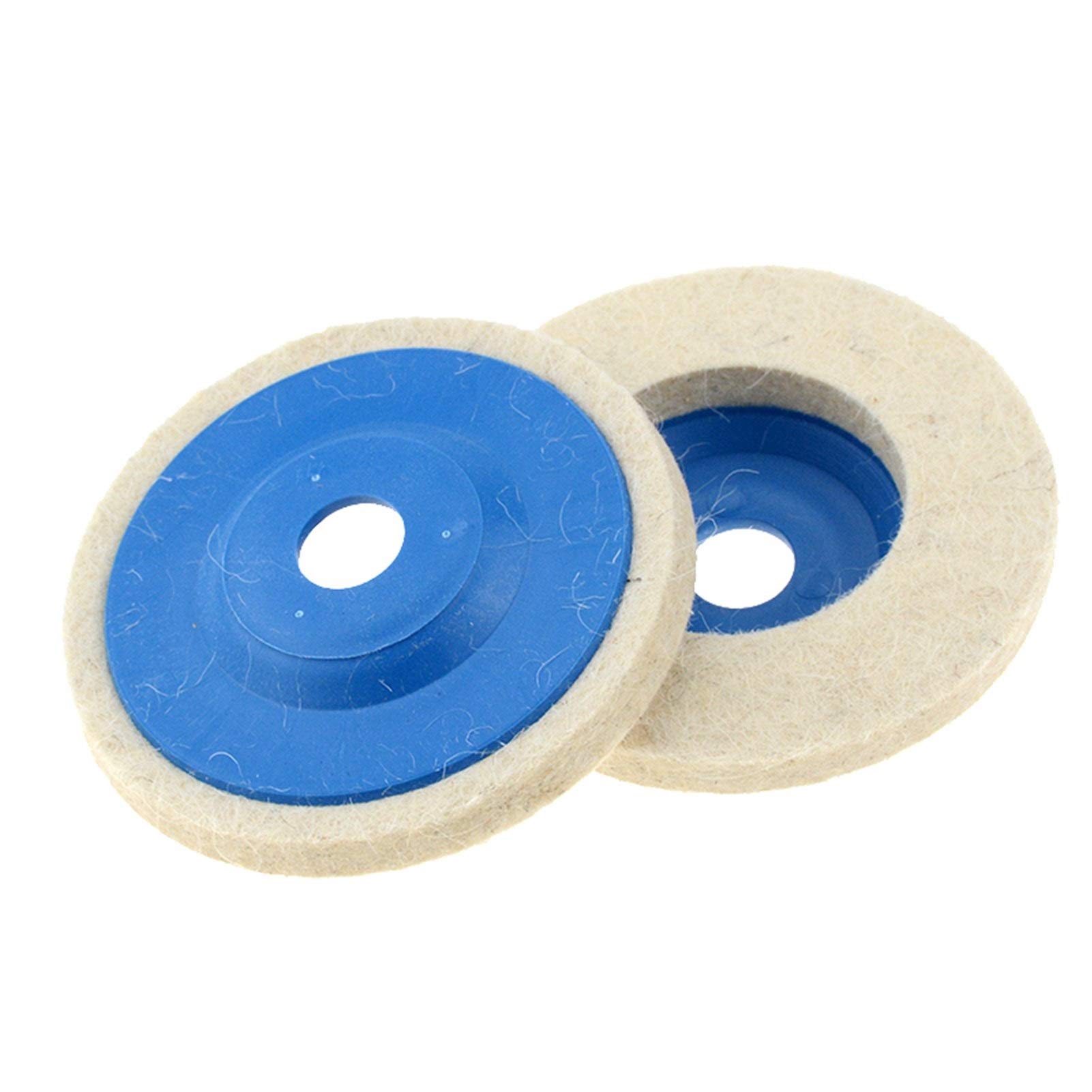 4 Inch 100mm Wool Polishing Wheel Buffing Pads - Felt Polishing Disc for Angle Grinder - Perfect for Metal, Marble, Glass & Ceramics - Ideal for DIY, Jewelry Making & Automotive Polishing