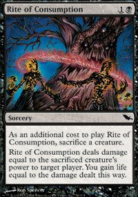 Magic The Gathering Rite of Consumption Shadowmoor MTG Card - Collectible Trading Card Game for Deck Building & Strategy - Perfect for MTG Tournaments, Casual Play & Gift for Gamers