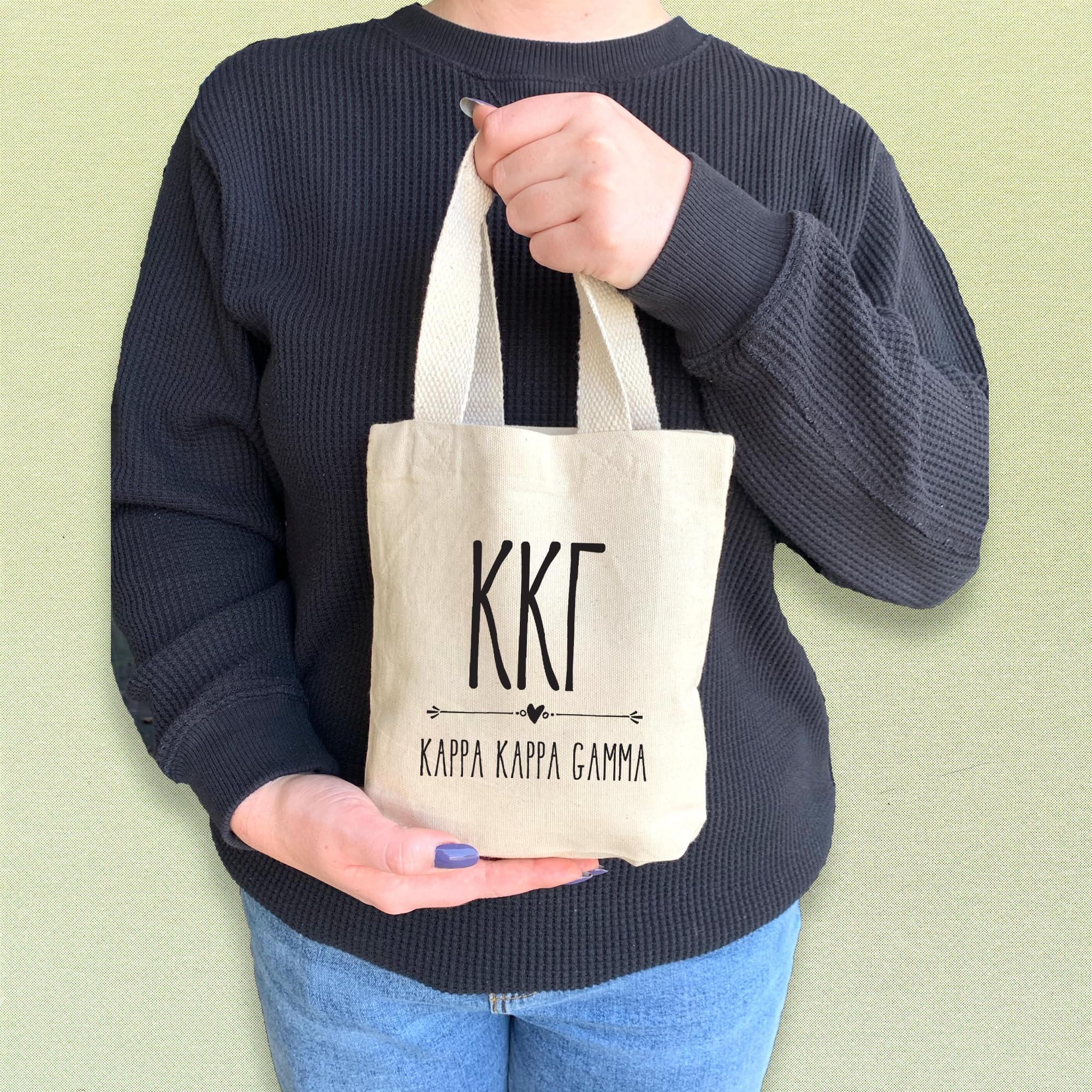 Stylish Mini Tote Bag with Greek Letters & Sorority Name - Perfect Sorority Gift & Goodie Bag for College Events, Rush Week & Sisterhood Activities