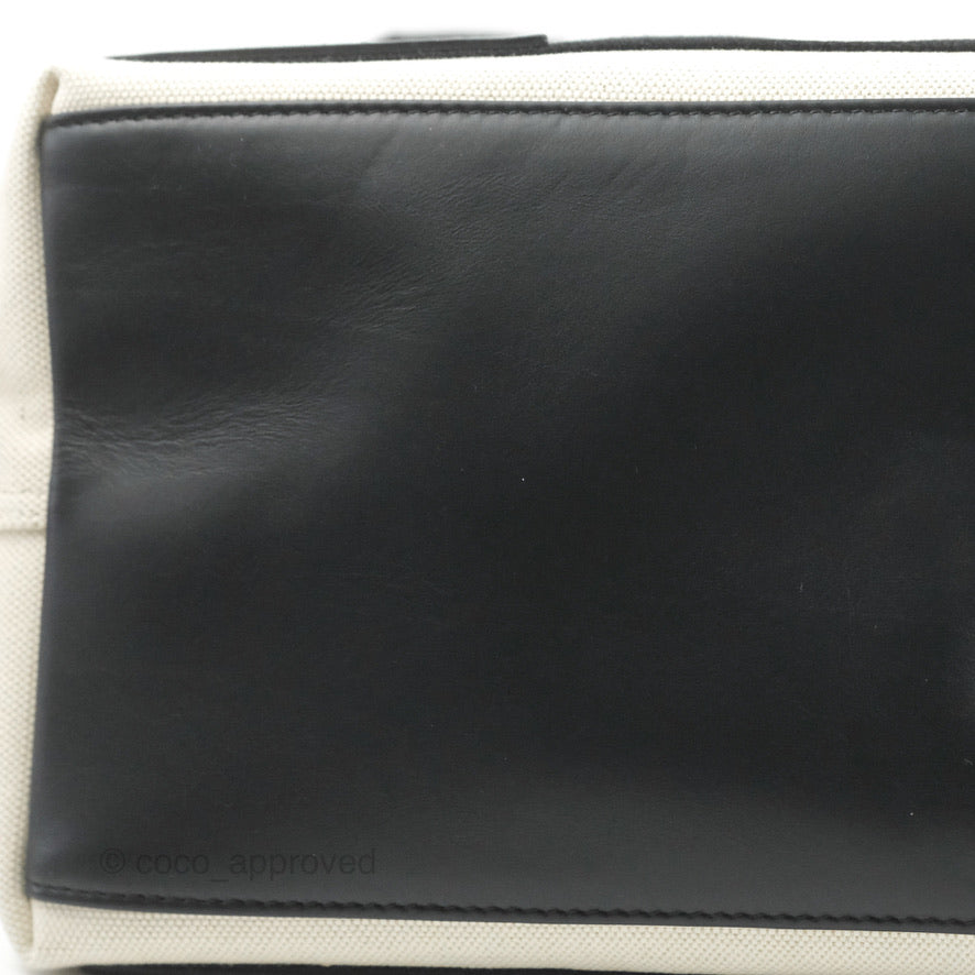 Balenciaga Small Navy Cabas Bag in Off-White Canvas - Stylish & Durable Designer Tote for Women, Perfect for Work, Travel & Everyday Use