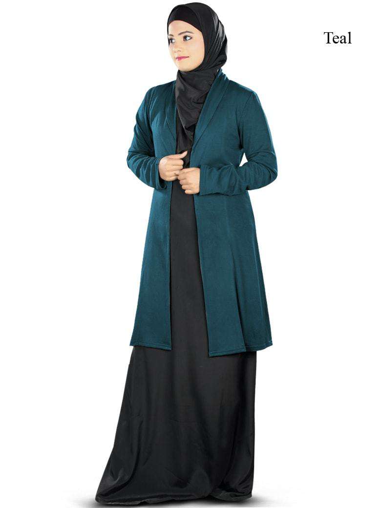 Haneefa Women's Jersey Cardigan - Soft Long Sleeve Open Front Knit Sweater for Casual Wear, Office & Layering