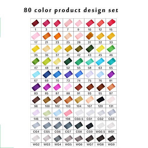 Premium Cobaka Art Marker Pen Set - 12/30/40/60/80/168 Colors for Anime Drawing, Sketching & Watercolor Painting | Professional Brush Markers for Artists & Students | Perfect for Manga, Illustration & Calligraphy (80-Piece Set)