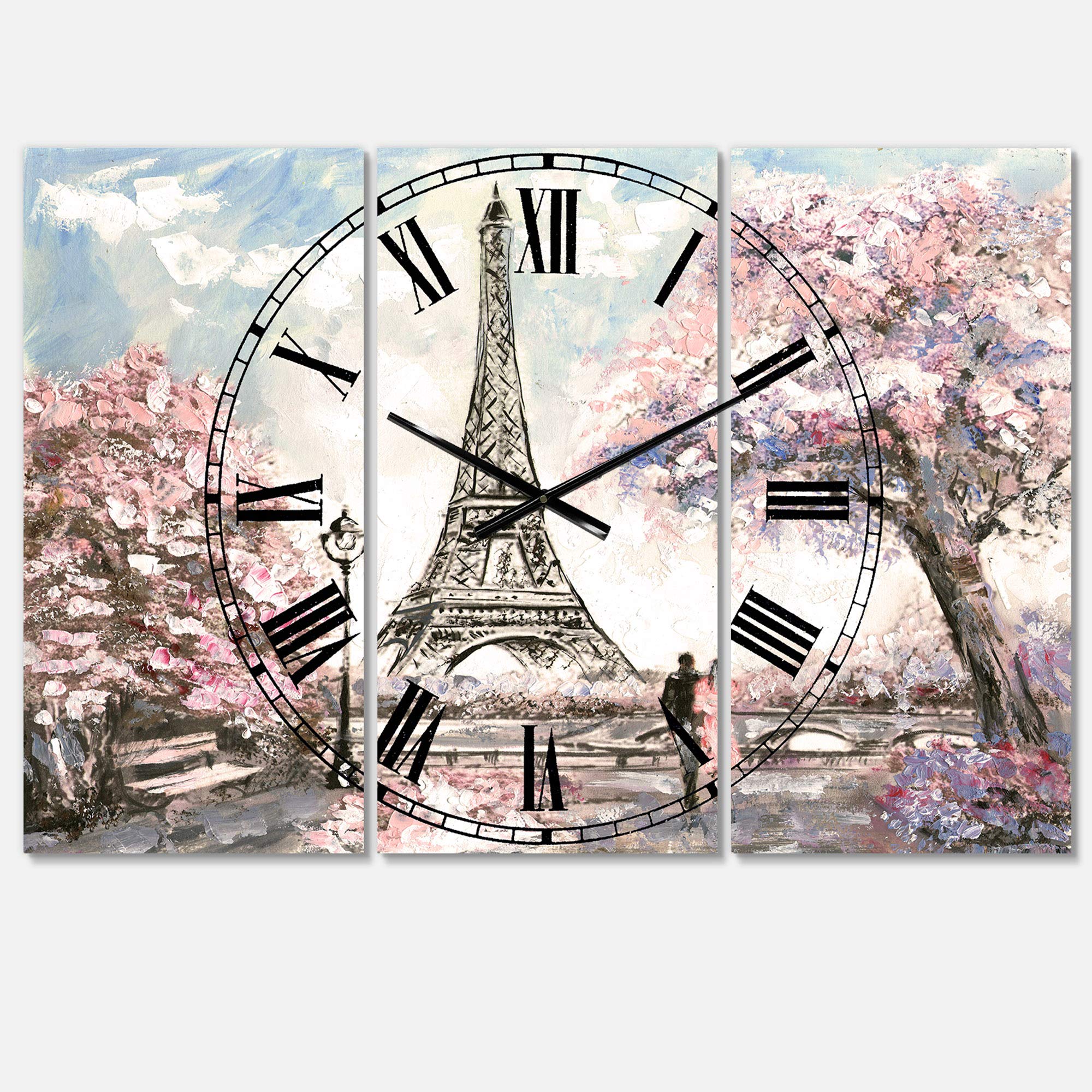 Designart Red Poppies Wall Clock - 12 Inch Round Metal Decorative Wall Art for Home, Living Room, Bedroom & Office Decor | Perfect for Farmhouse, Cottage & Vintage Style Interiors
