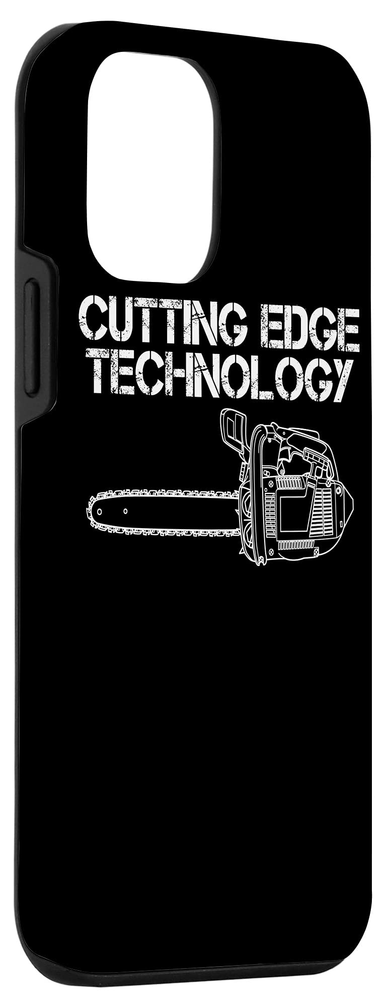 iPhone 12 Mini Funny Chainsaw Case - Cutting Edge Technology Design for Farmers & Outdoor Enthusiasts - Perfect for Work, Hunting & Outdoor Adventures