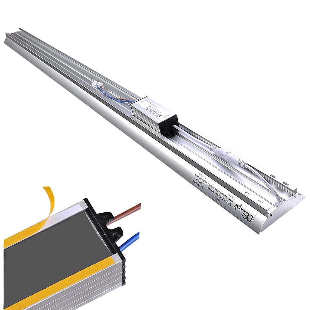 TheLAShop 1 Pack 4ft 5000K LED Shop Light - Bright Daylight White Garage Lighting Fixture with Aluminum Housing for Workshop, Warehouse & Home Garage Use