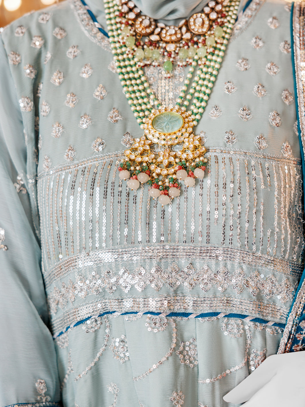 Elegant Chiffon Sea Green Stitched Suit by J. Junaid Jamshed - Perfect for Weddings, Parties & Formal Events