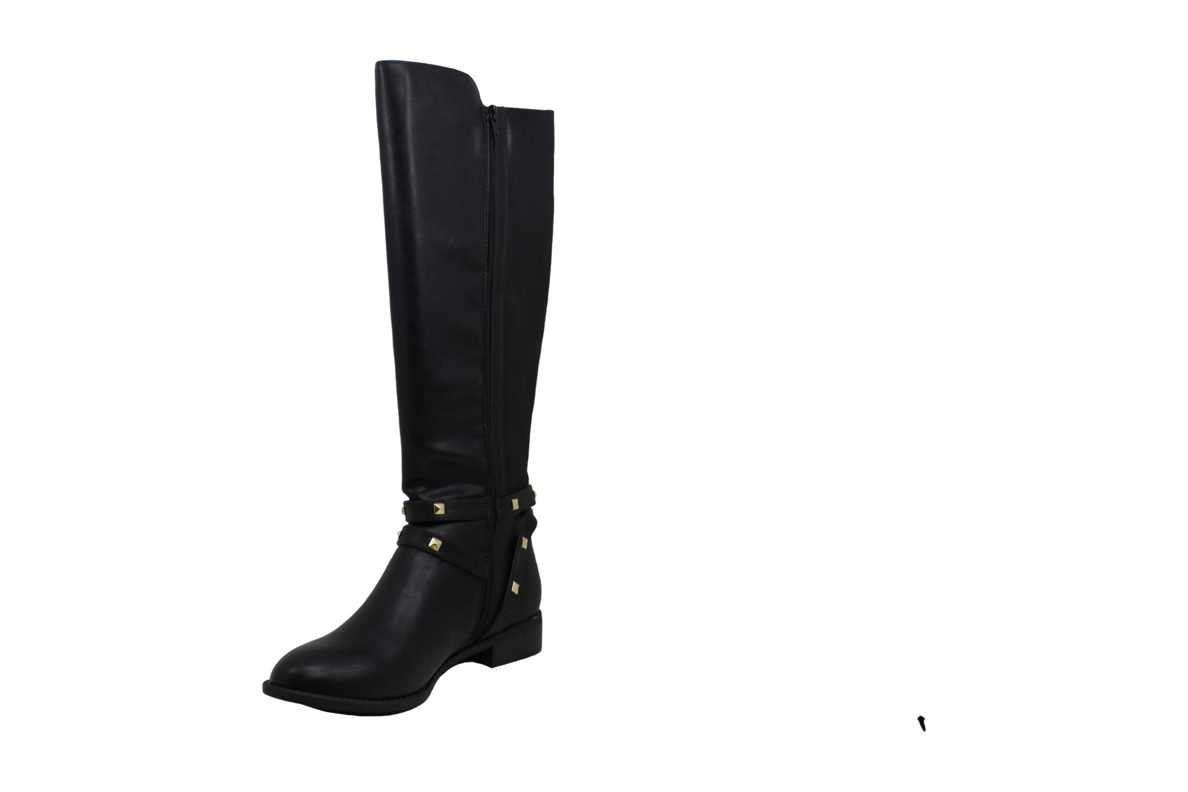 Thalia Sodi Women's Vallie Faux Leather Tall Riding Boots - Stylish Knee-High Boots for Women, Comfortable Winter & Fall Fashion, Perfect for Riding, Office & Night Out