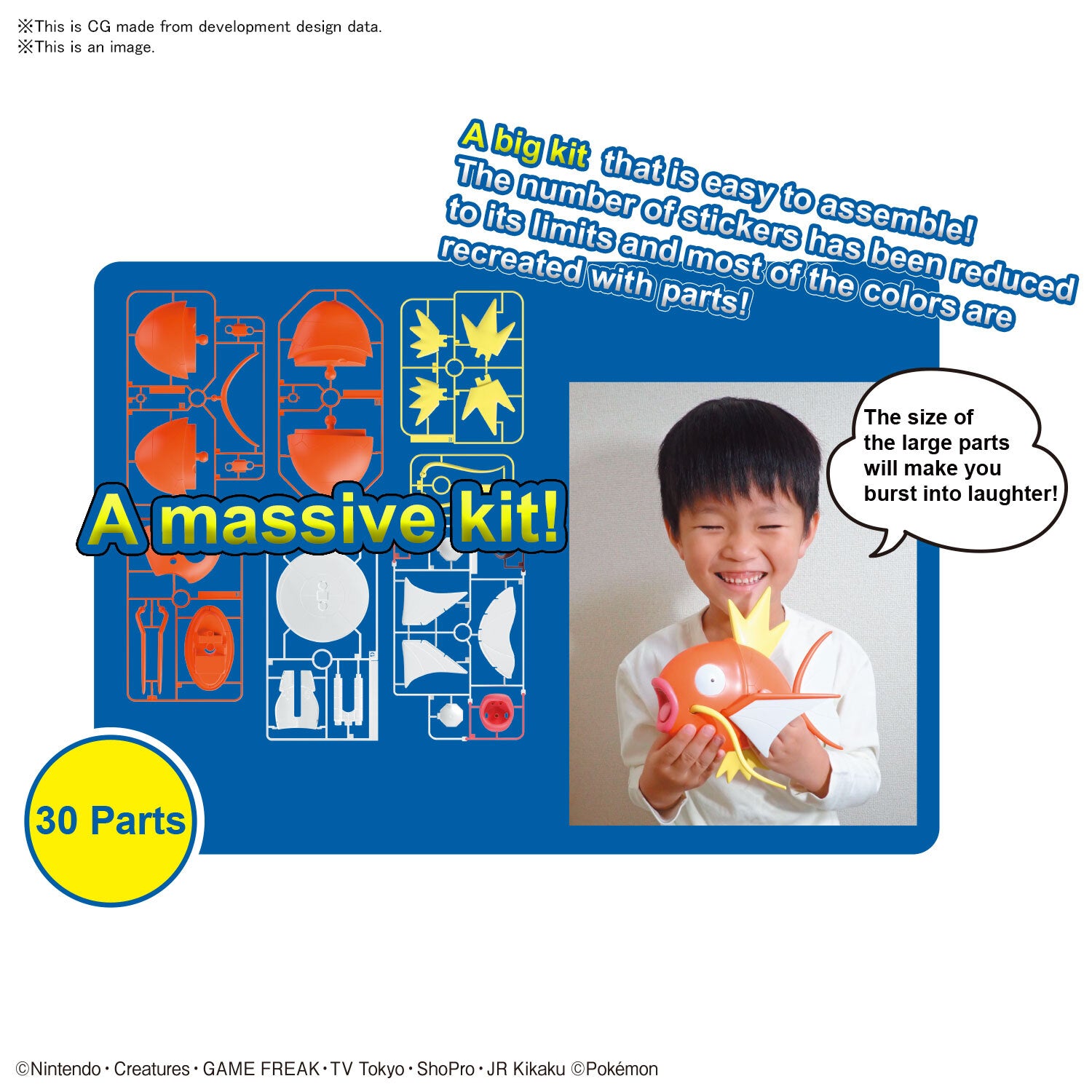 Bandai Pokemon Model Kit #01 Magikarp - Collectible Action Figure for Kids & Adults - Perfect for Display, Gifts, and Anime Collections