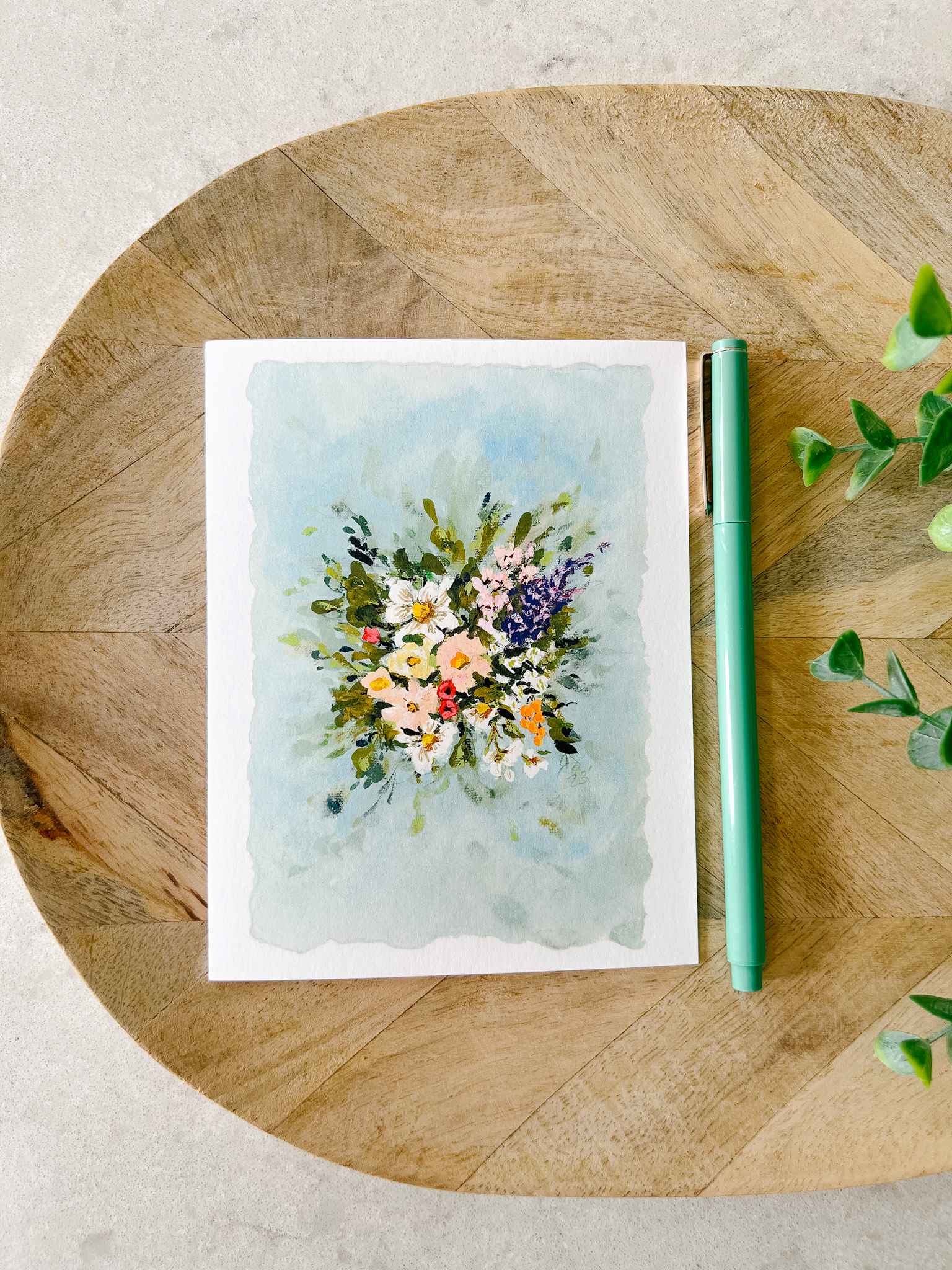 Spring Flowers Bouquet with Greeting Card - Perfect for Mother's Day, Birthday & Anniversary Gifts - Floral Arrangement for Home Decor & Special Occasions