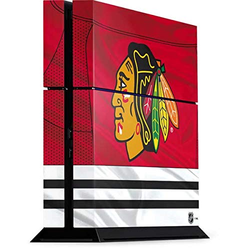 Officially Licensed NHL Blackhawks Red Stripes Gaming Skin Decal for PS4 Console - Protective Vinyl Cover for Playstation 4 - Perfect for Gamers & Sports Fans