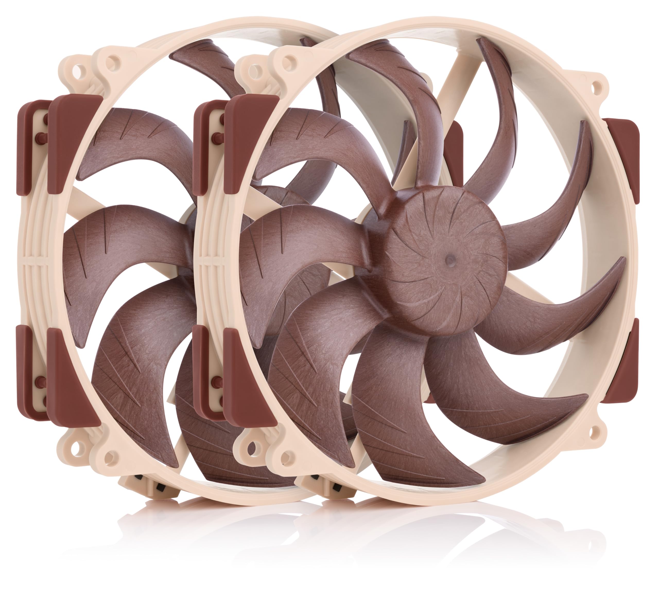 Noctua NF-A14x25r G2 PWM Premium 140mm PC Cooling Fan - Ultra Quiet, Push-Pull Set of 2 (Brown) - Perfect for Gaming PC, Workstation & Server Cooling