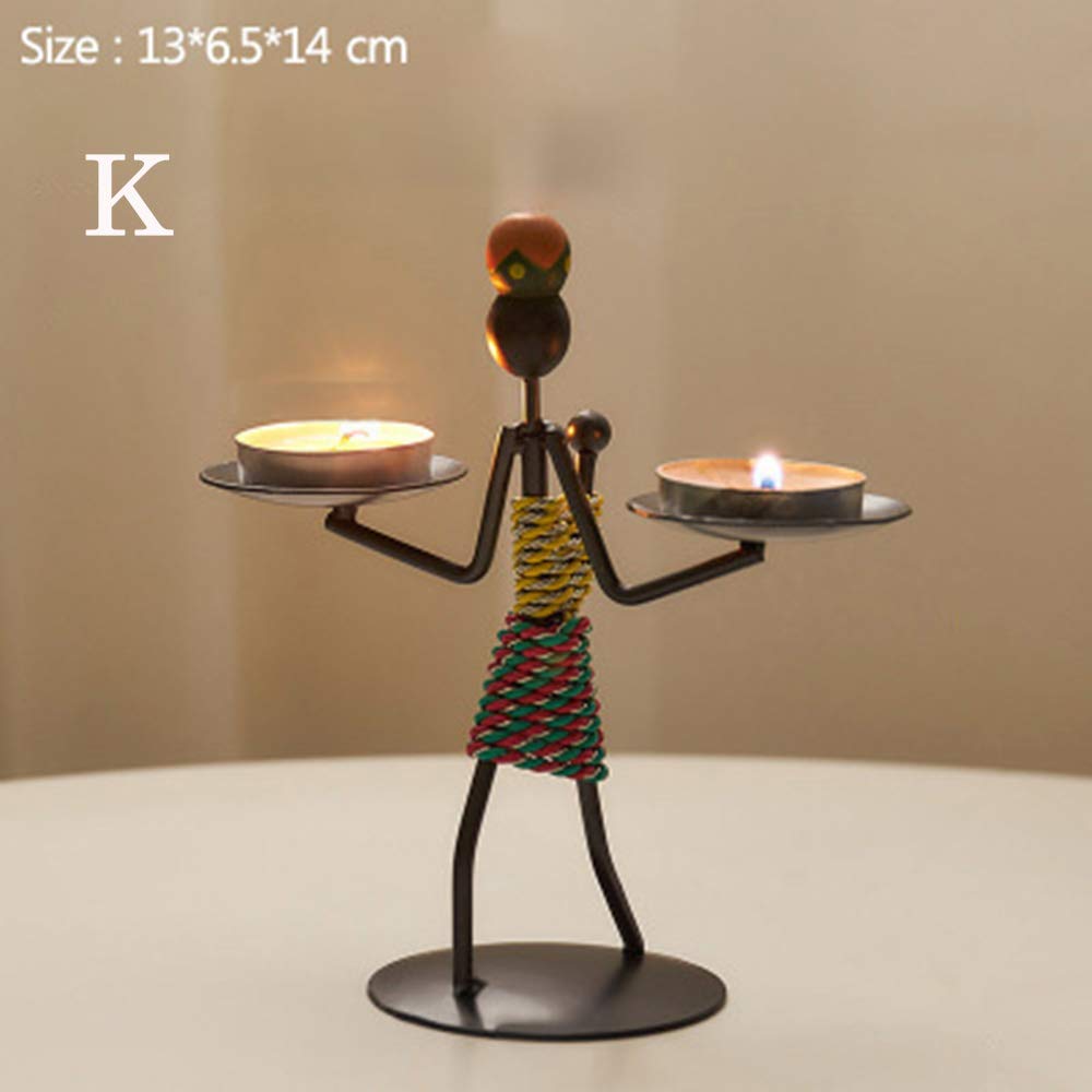 1PC Nordic Abstract Metal Candlestick Holder - Modern Sculptural Candle Stand for Home Decor, Wedding Centerpieces, and Romantic Dinner Settings