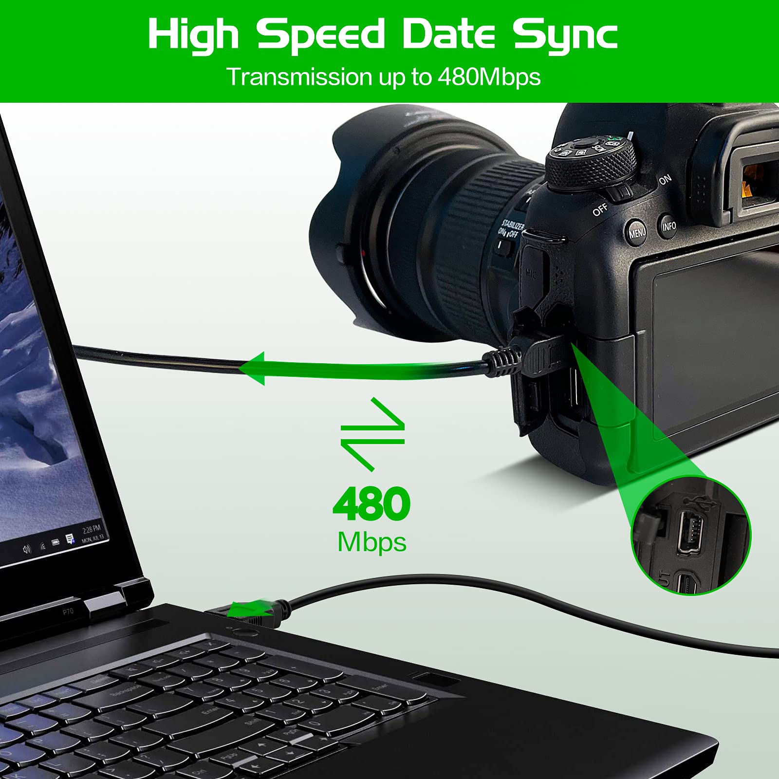 Elgato Game Capture HD PVR Replacement USB Cable - High-Speed Data Sync & Charging Cord for PC, Mac, Laptop - Perfect for Gaming Streamers & Content Creators