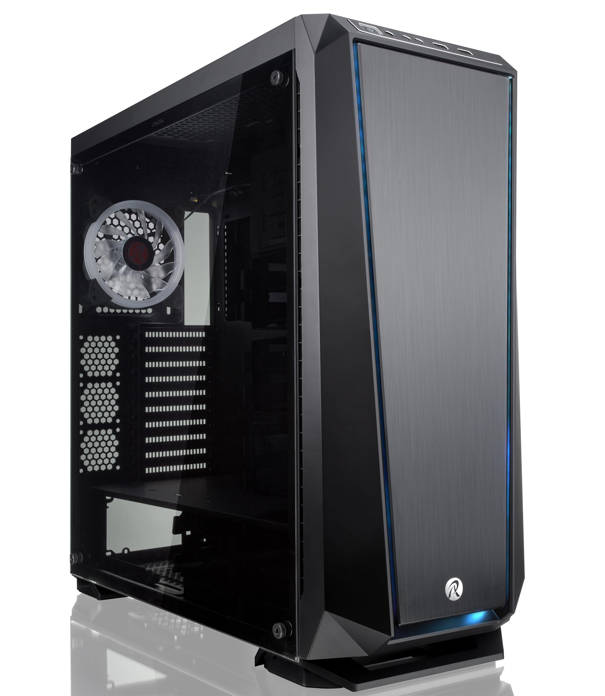 RAIJINTEK ZOFOS EVO WINDOW E-ATX Full Tower PC Gaming Case - Tempered Glass Side Panel, Front ARGB Lighting, Removable Bracket, Includes 1x140mm PWM ARGB Fan with Controller & 2x120mm Pre-Installed Fans (Black) - Perfect for High-End Gaming Rigs, Workstations, and Custom PC Builds