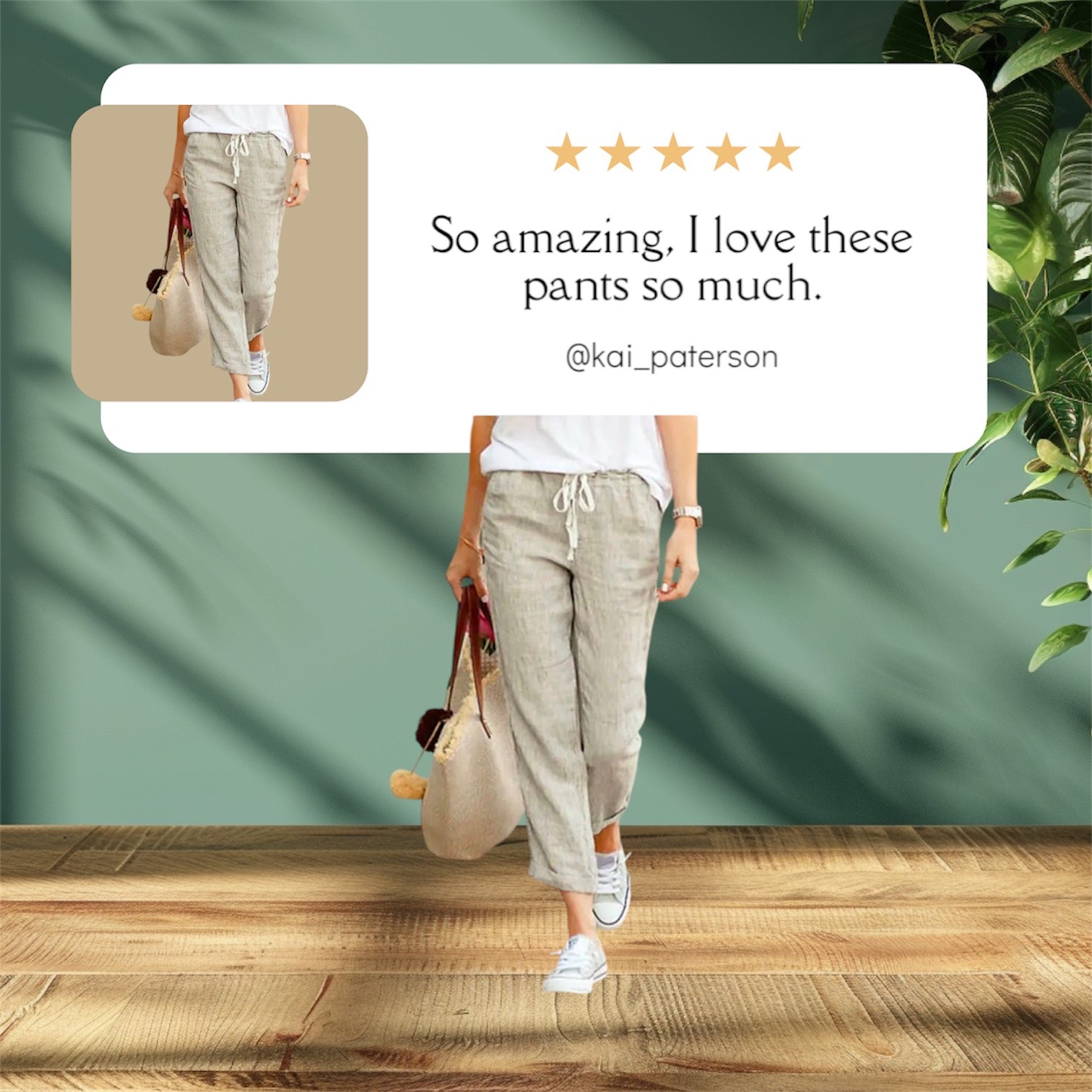 Comfortable Elastic Waist Linen Pants with Drawstring - Breathable Summer Casual Pants for Women & Men - Perfect for Yoga, Travel, and Lounge Wear