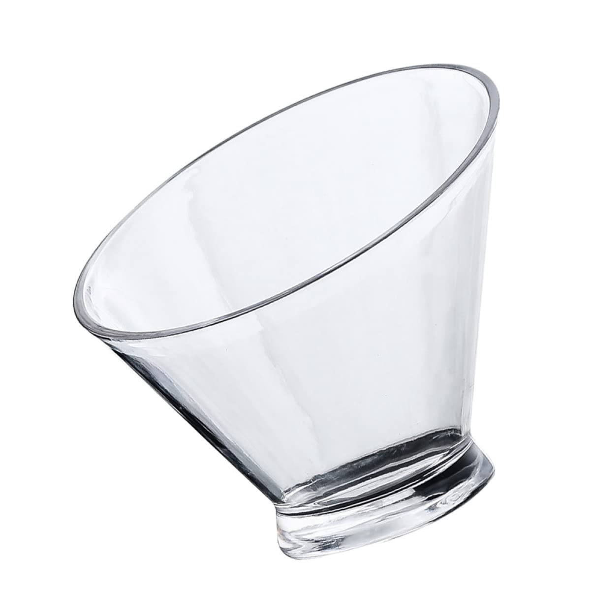Acrylic Glass Chiller Bucket for Cream Desserts, Beer, and Fruit - Slanted Design for Office, Wedding, Buffet & Cooking Decor - Perfect for Appetizer Dishes, Drink Jars & Terrarium Containers