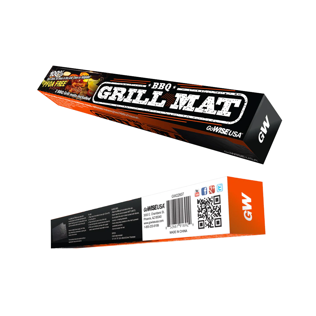 Non-Stick Reusable Grill and Baking Mats - 2 Pack Set for BBQ, Roasting & Baking - Perfect for Grilling, Cooking & Food Prep
