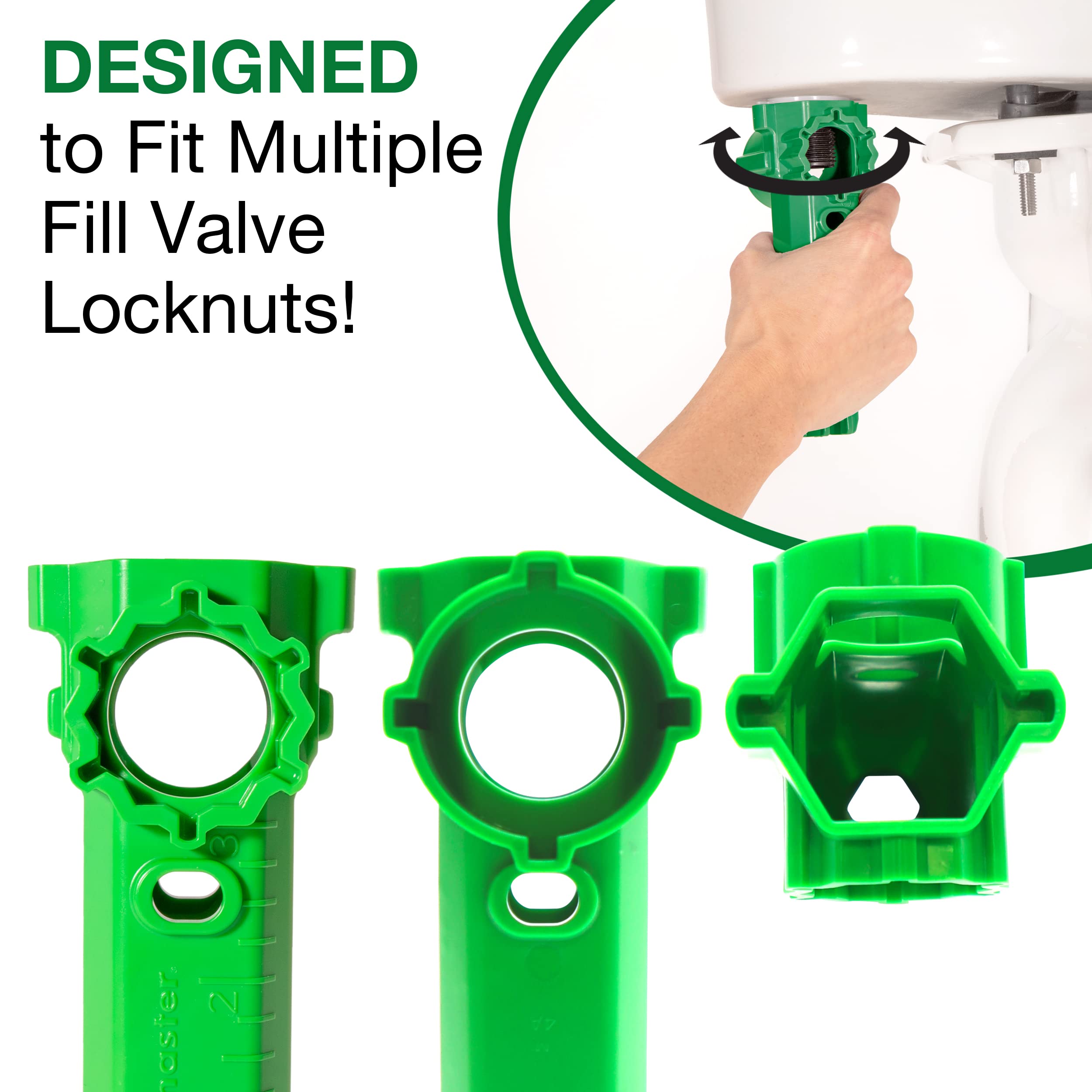 Fluidmaster Universal Toilet Repair Tool - Easy Install & Uninstall Kit for Toilet Tank Flapper, Fill Valve & Gasket Replacement - Perfect for Home DIY Plumbing Fixes