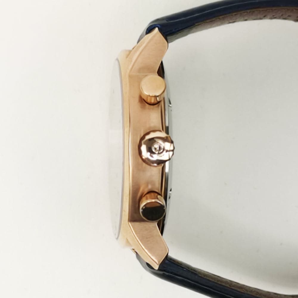 ARIES GOLD URBAN ETERNAL G 1027 RG BU Blue Leather Strap Men's Watch - Luxury Waterproof Timepiece for Business, Casual & Formal Occasions