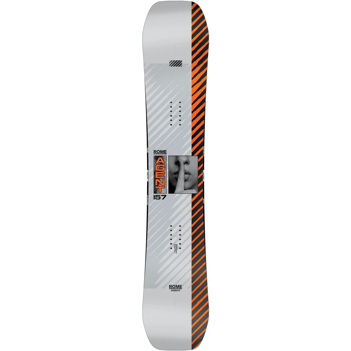 Rome Men's Agent True Twin Snowboard - All-Mountain Freestyle Snowboard for Park & Powder Riding - Perfect for Tricks, Jumps & Backcountry Adventures