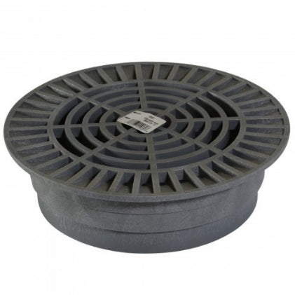 NDS 1060 10 Round Grate Grey - Heavy Duty Drain Cover for Landscaping, Gardens, and Outdoor Use
