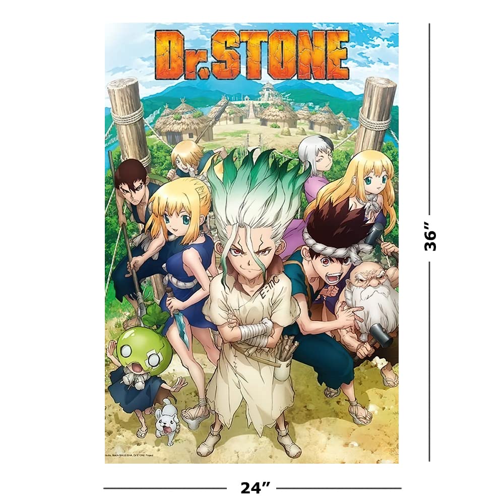 Dr. Stone Anime Poster 24x36 Inches - Official Manga & TV Show Wall Art - Perfect for Bedroom, Living Room, or Office Decor