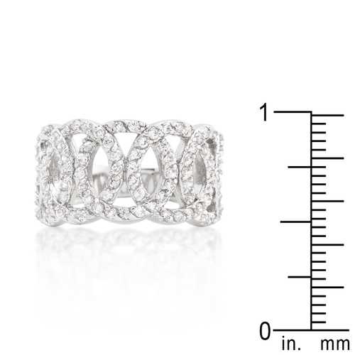 Elegant Cubic Zirconia Circle Ring for Women - Sterling Silver Fashion Jewelry Gift for Anniversary, Birthday & Special Occasions